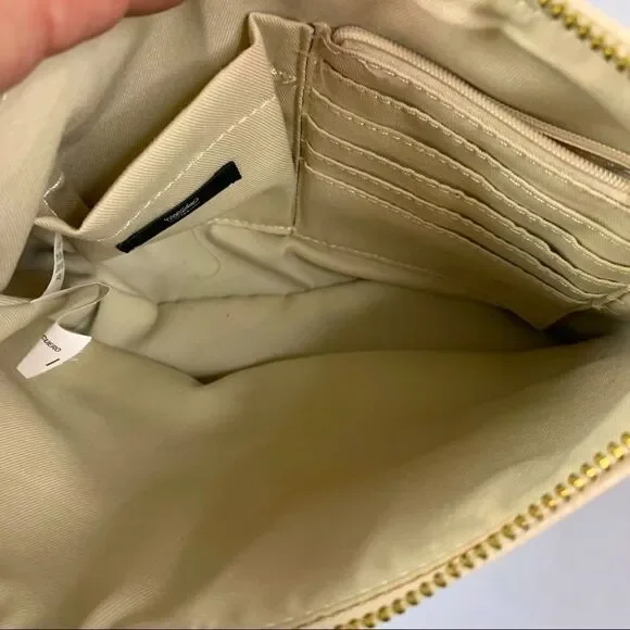 Mossimo Clutch Purse Beige Pebbled Faux Leather - Picture 3 of 6